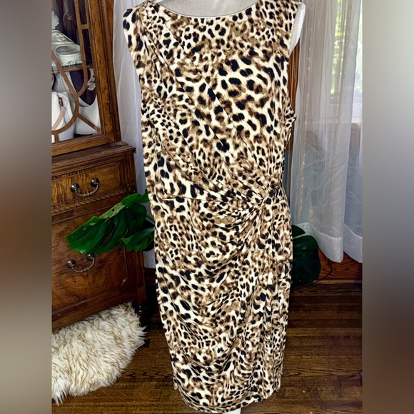 Catherine Malandrino Dresses & Skirts - Catherine Malandrino Leopard Print Sleeveless Dress